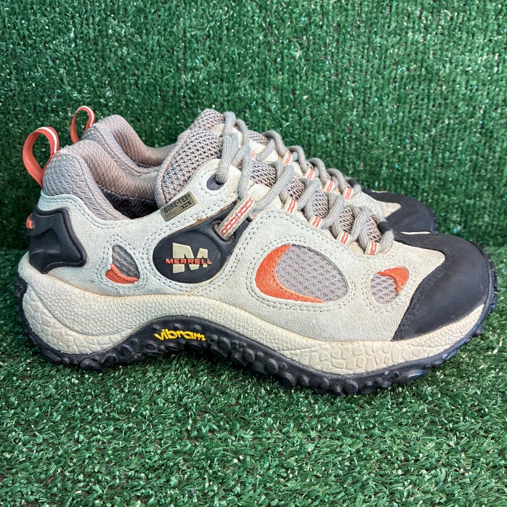 Merrell Chameleon Gore-Tex XCR Low Waterproof Hiking Shoes Grey Rust Womens Sz 8